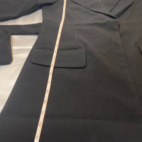 Bagatelle Sport Black Belted Blazer Peak Lapel Self-Tie Waist Jacket,Size XS,NEW - Picture 15 of 16